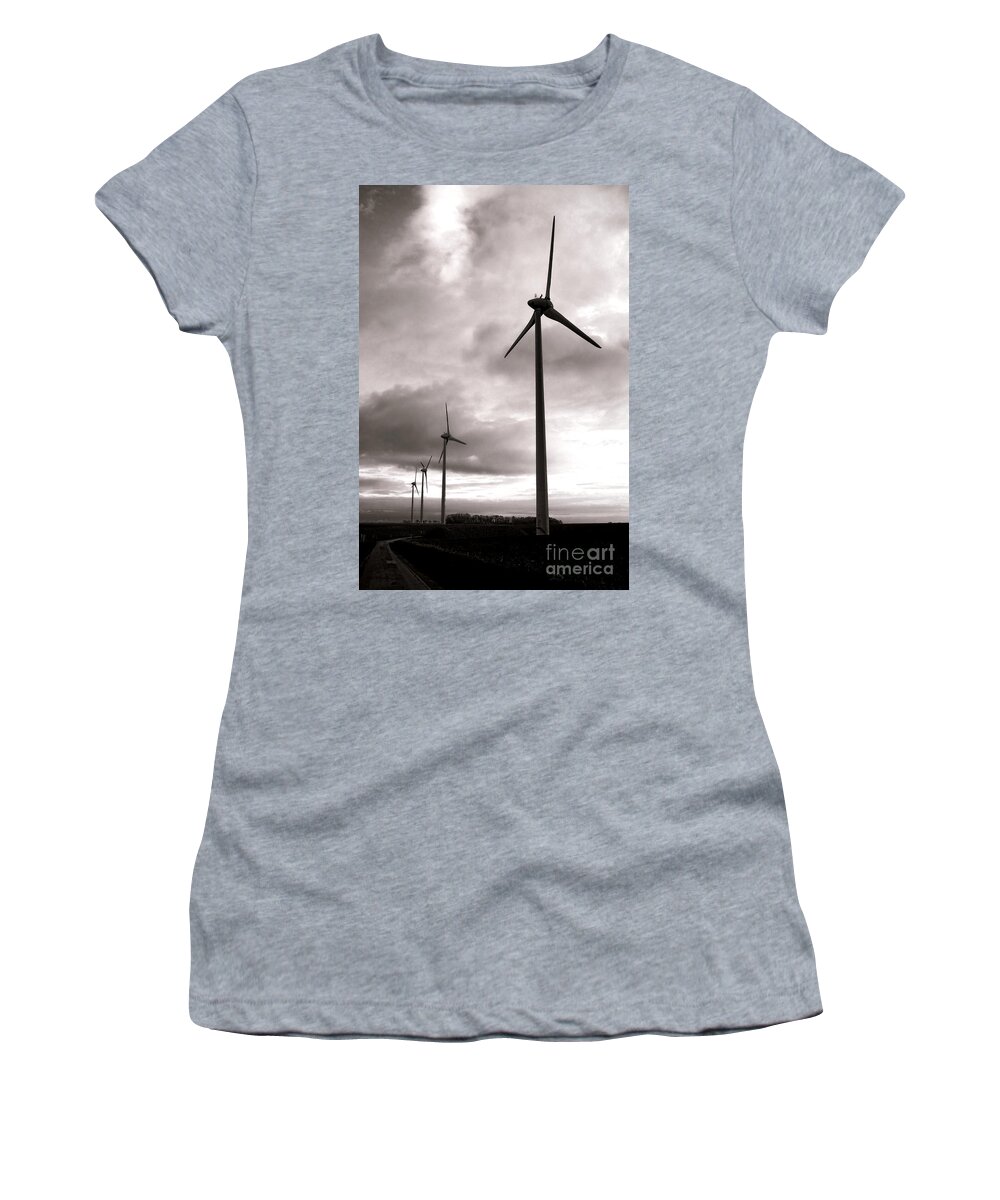 Windmill Women's T-Shirt featuring the photograph Catch the Wind by Olivier Le Queinec