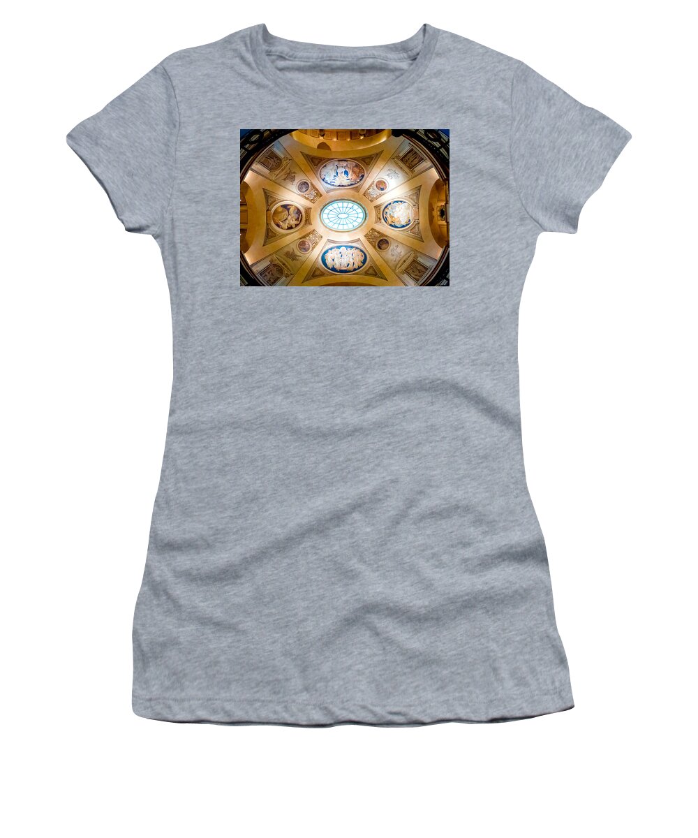 Asian Women's T-Shirt featuring the photograph Ceiling Art by Greg Fortier