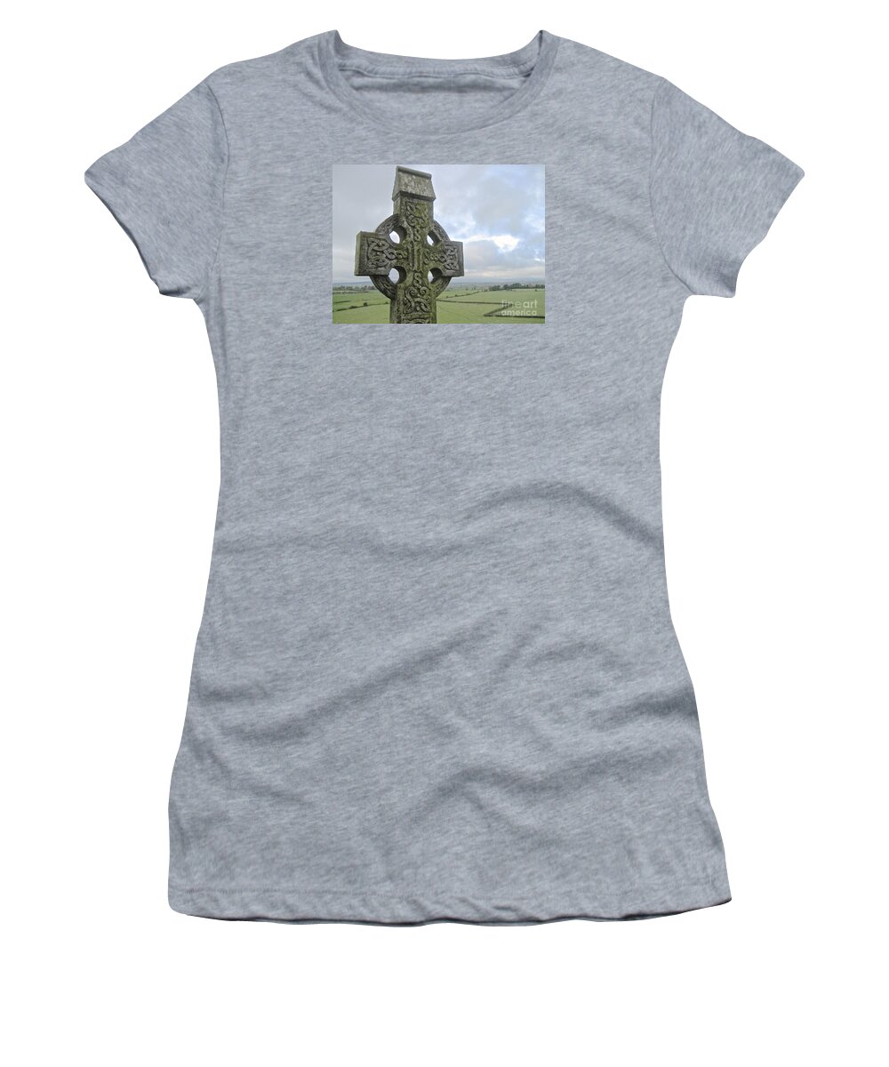 Cashel Celtic Cross Ireland Women's T-Shirt featuring the photograph Celtic Cross by Suzanne Oesterling
