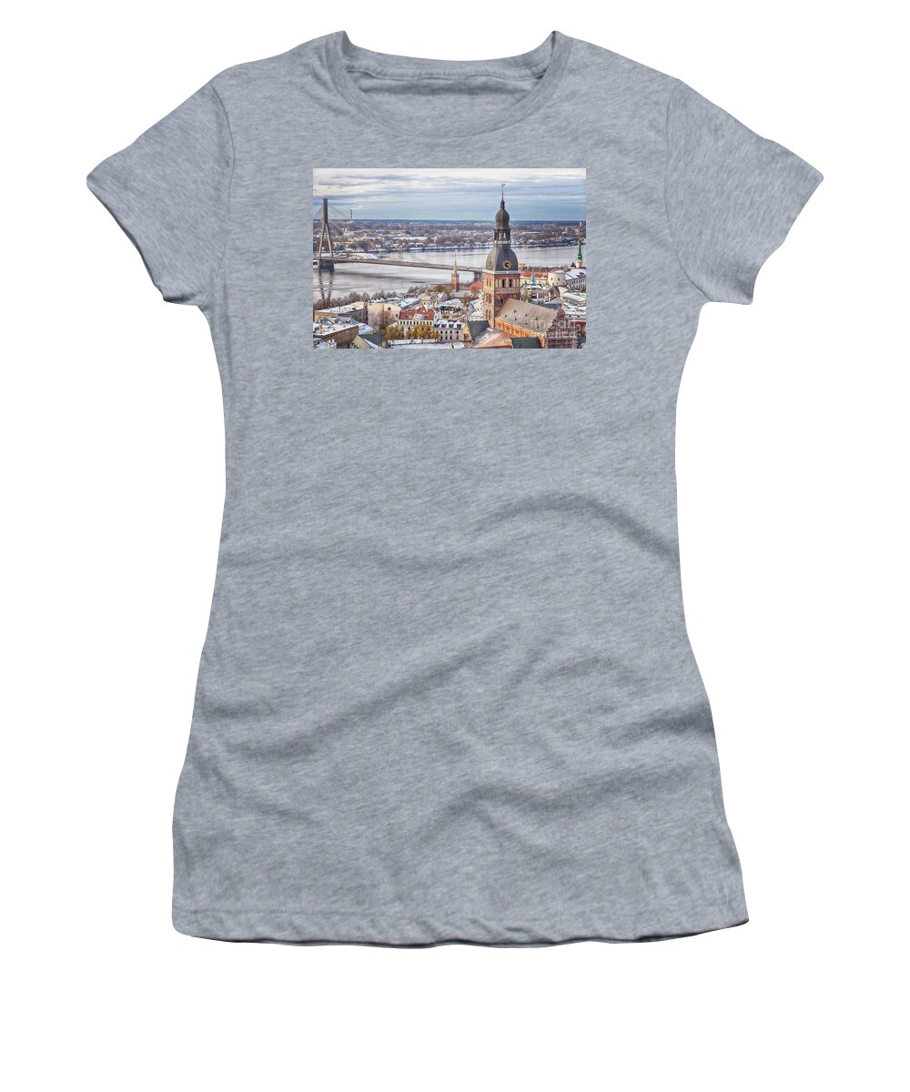 Scandinavia Women's T-Shirt featuring the photograph Central Riga by Sophie McAulay