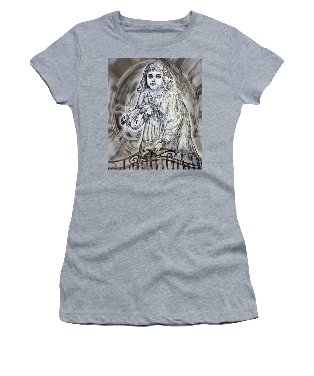 Doll Women's T-Shirt featuring the digital art ChatterBox by Michelle S White