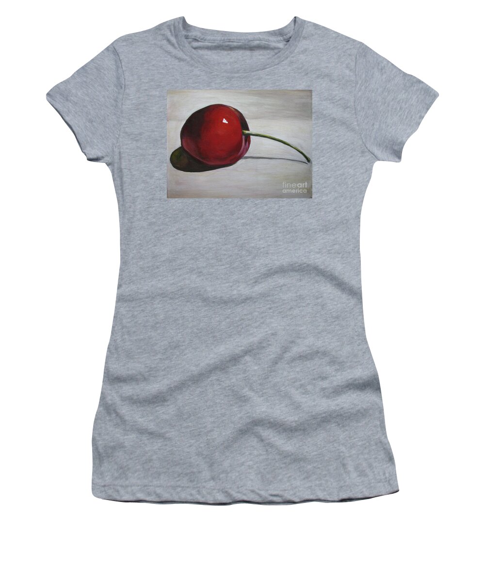 Cherry Women's T-Shirt featuring the painting Cherry by Italian Art