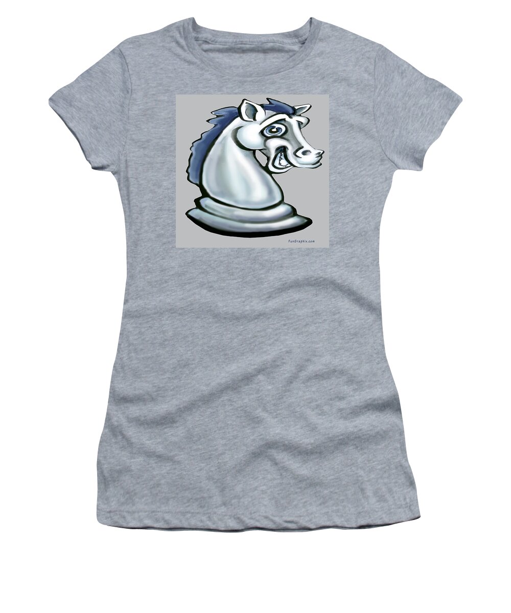 Chess Women's T-Shirt featuring the digital art Chess Knight by Kevin Middleton