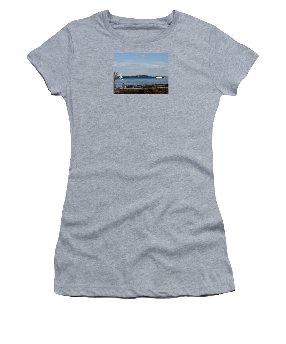 Chickadee Vacation Women's T-Shirt featuring the photograph Chickadee Vacation by Mike Breau
