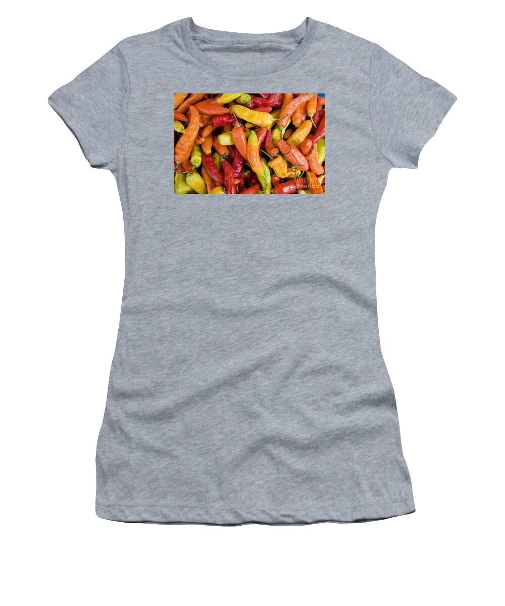 Peppers Women's T-Shirt featuring the photograph Chili Peppers by William H. Mullins