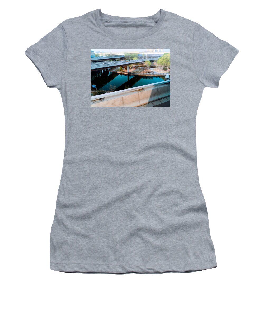 China Women's T-Shirt featuring the photograph China Highways by Cathy Anderson