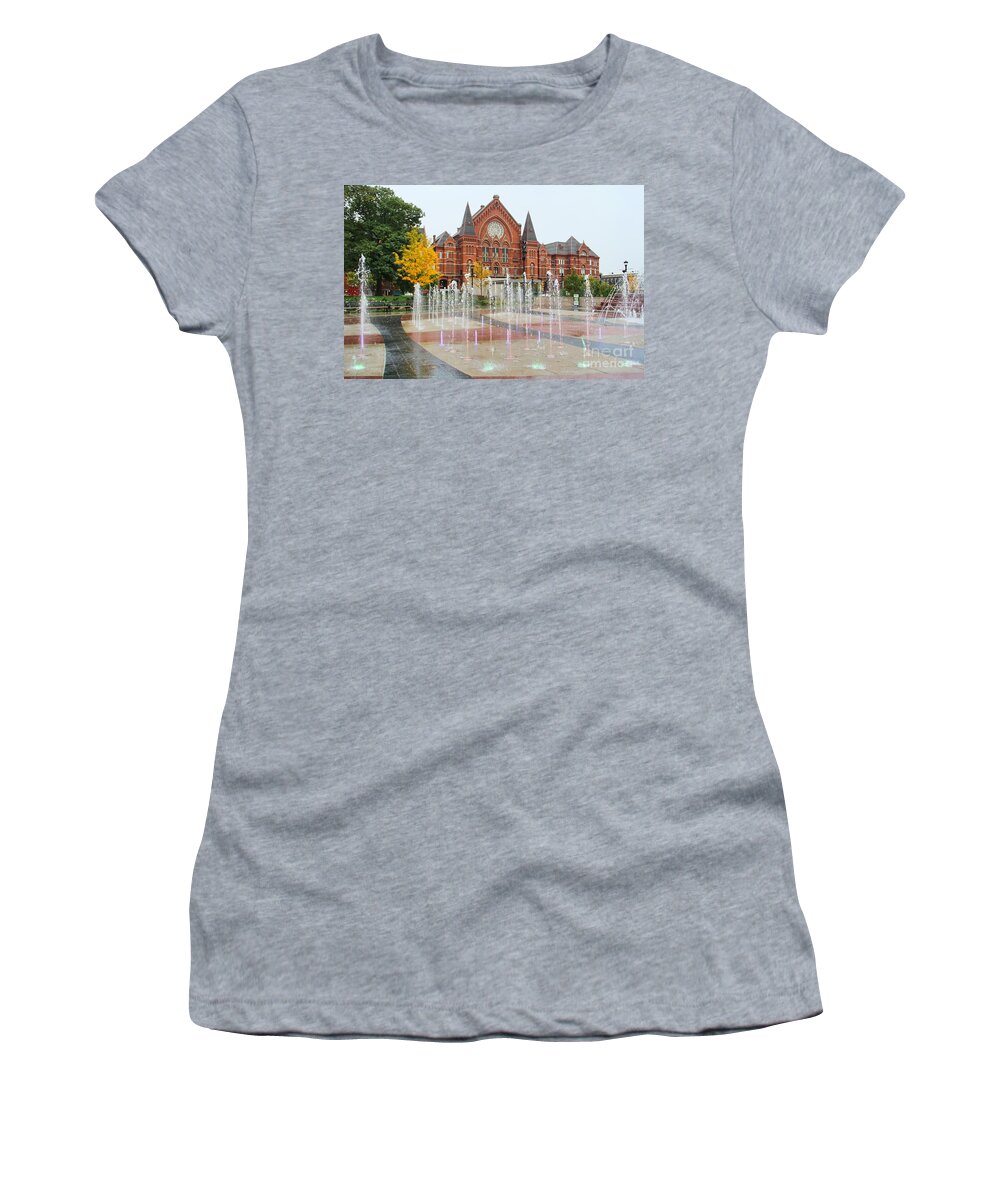 Cincinnati Music Hall Women's T-Shirt featuring the photograph Cincinnati Music Hall 0001 by Jack Schultz