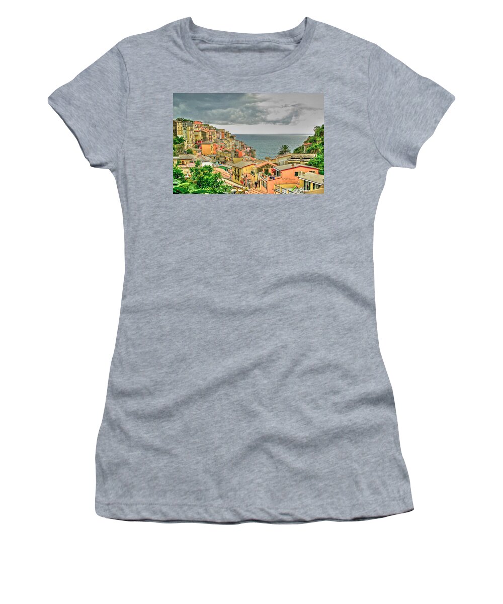 Ocean Women's T-Shirt featuring the photograph Cinque Terre 4 by Will Wagner