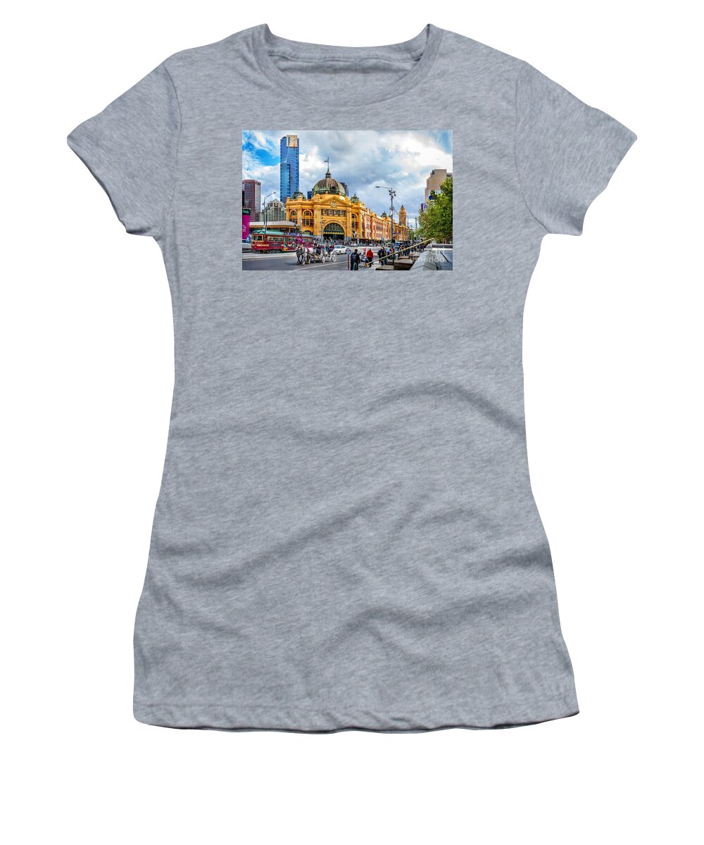Melbourne Women's T-Shirt featuring the photograph Classic Melbourne by Az Jackson