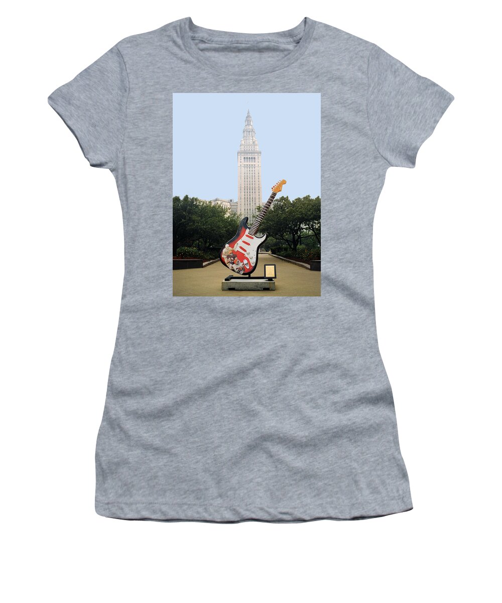 Cle Women's T-Shirt featuring the photograph Cleveland Rocks by Terri Harper