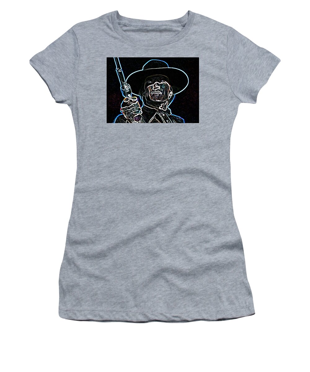 Clint Women's T-Shirt featuring the painting Clint by Hartmut Jager