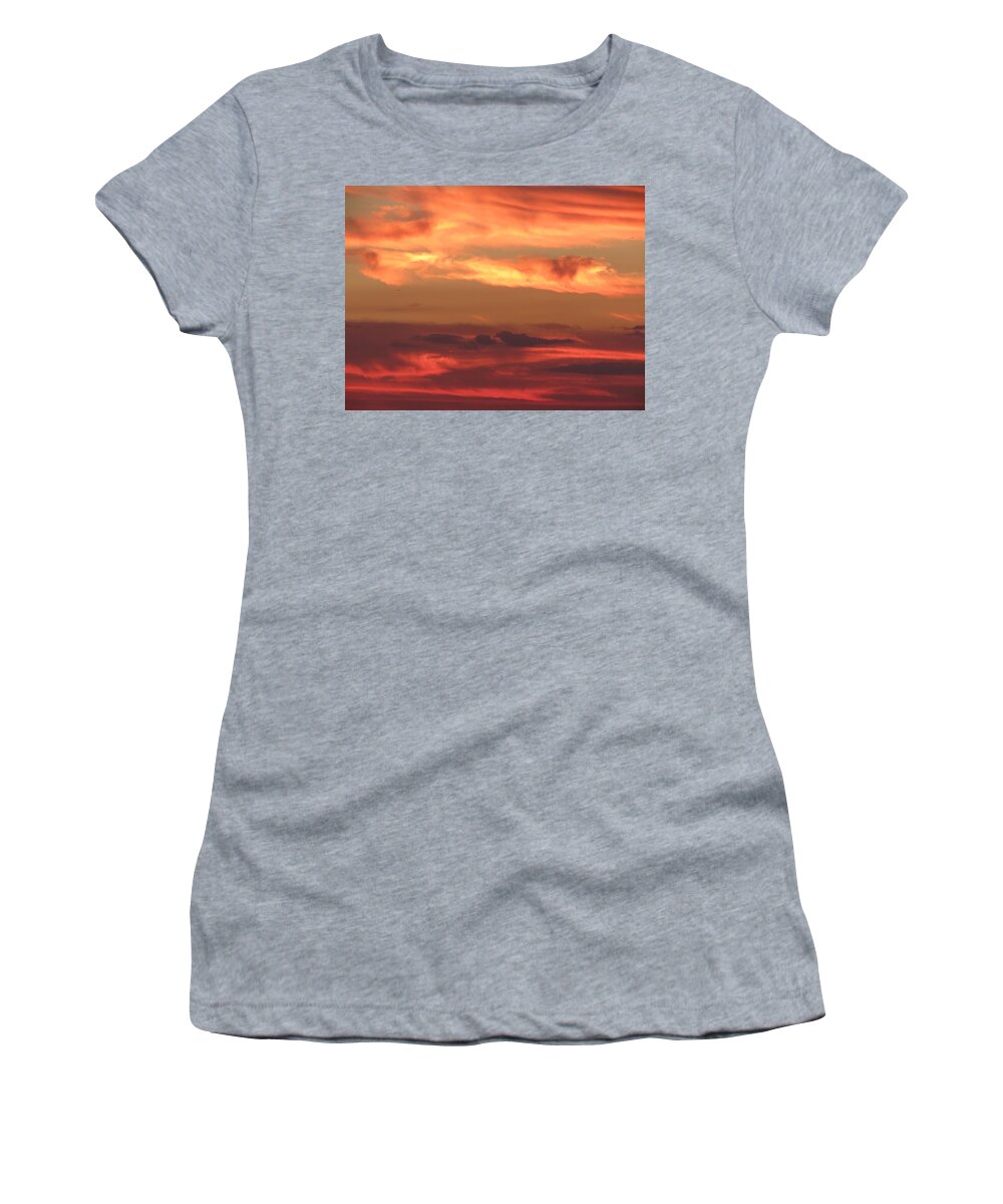 Sunsets Women's T-Shirt featuring the photograph Clouds of Figure by Fortunate Findings Shirley Dickerson