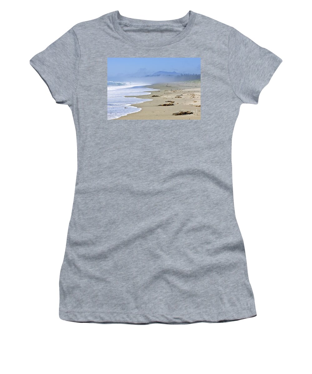 Pacific Women's T-Shirt featuring the photograph Coast of Pacific ocean in Canada 1 by Elena Elisseeva