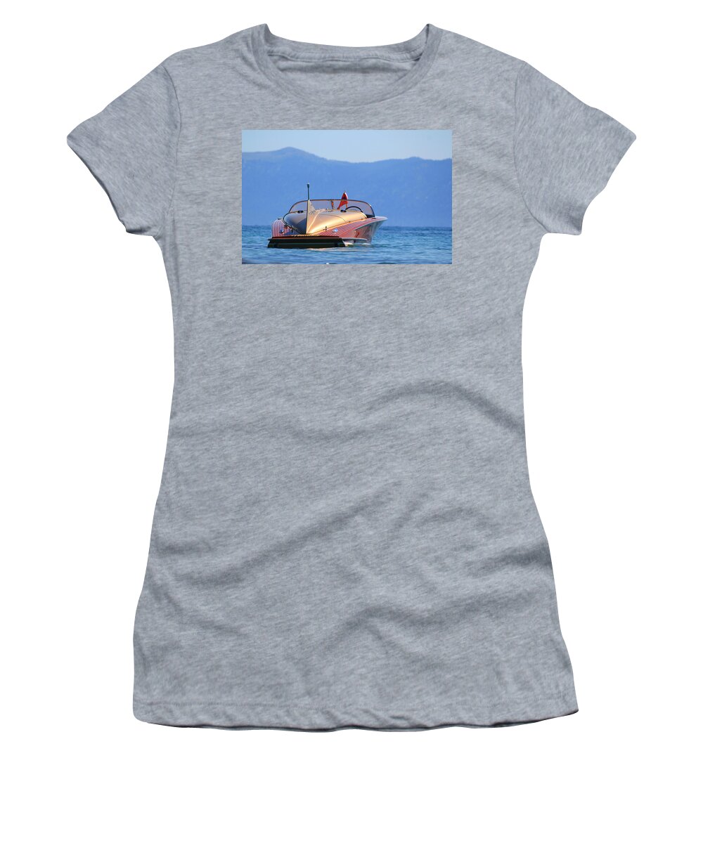 Chris Craft Women's T-Shirt featuring the photograph Cobra at Tahoe by Steve Natale