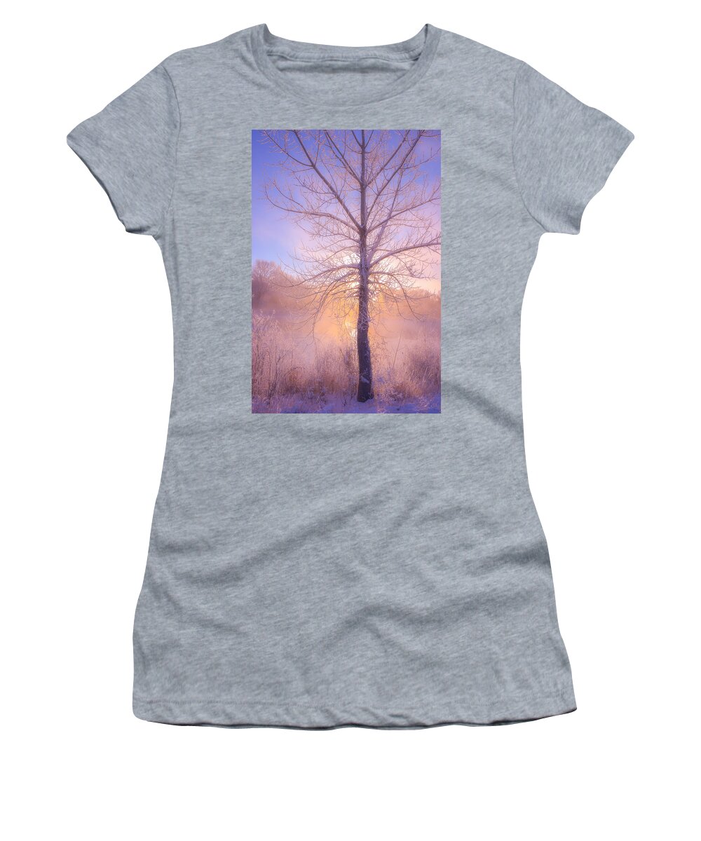 Fog Women's T-Shirt featuring the photograph Cold Winter Morning by Darren White