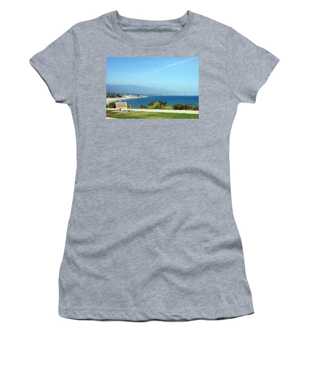 Bench Women's T-Shirt featuring the photograph Come Rest Awhile by Beth Collins