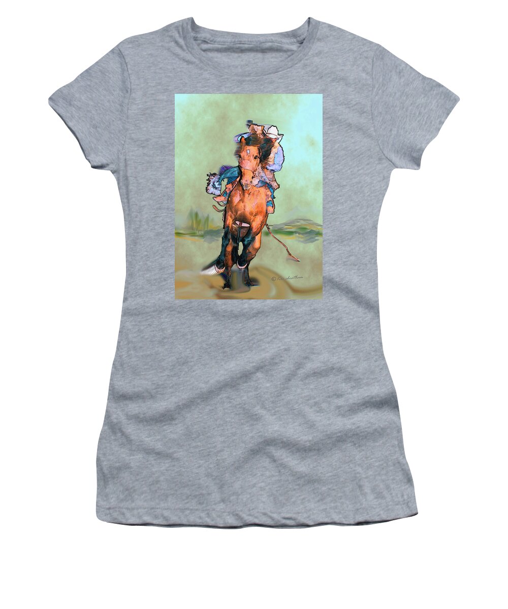 Cowboy Women's T-Shirt featuring the digital art Comin' Atcha by Kae Cheatham