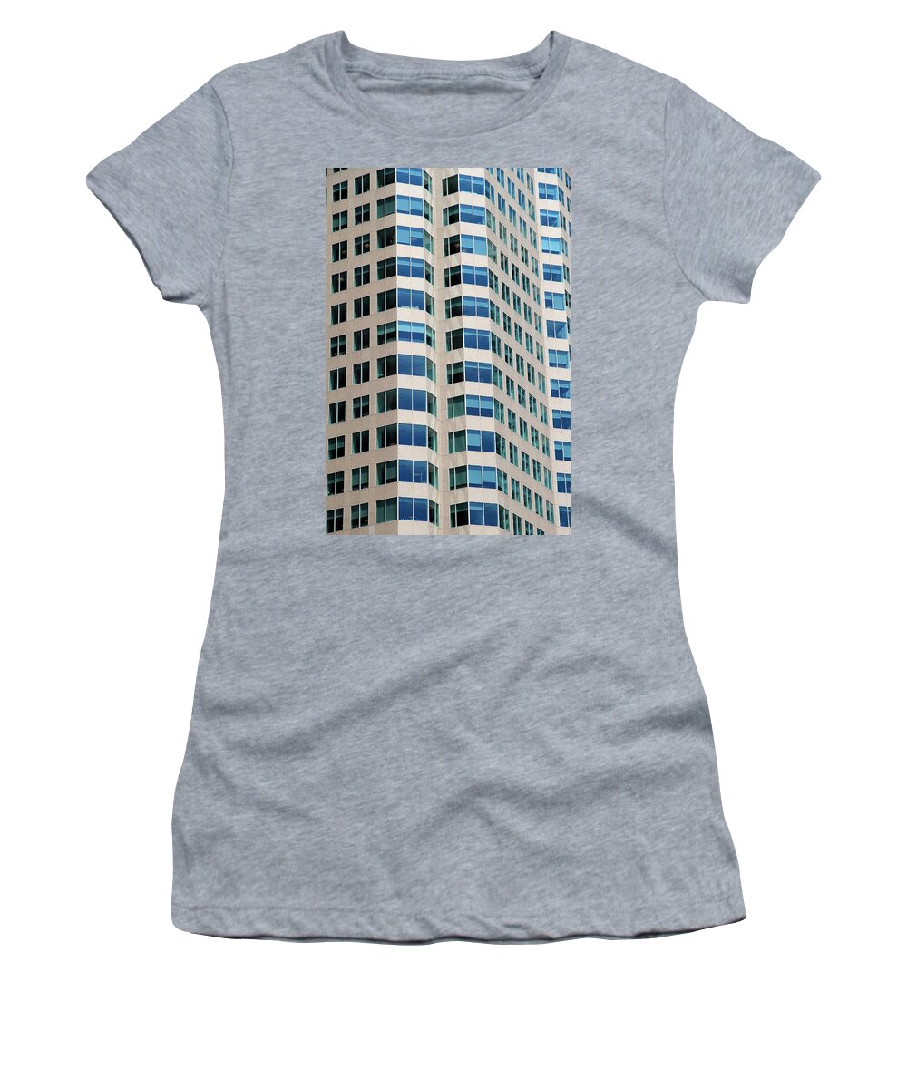 Concrete Women's T-Shirt featuring the photograph Concrete and Blue Glass by Valentino Visentini