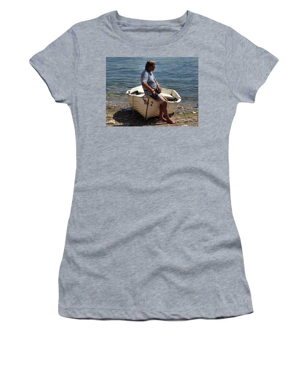 Candid Women's T-Shirt featuring the photograph Contemplation by Richard Denyer
