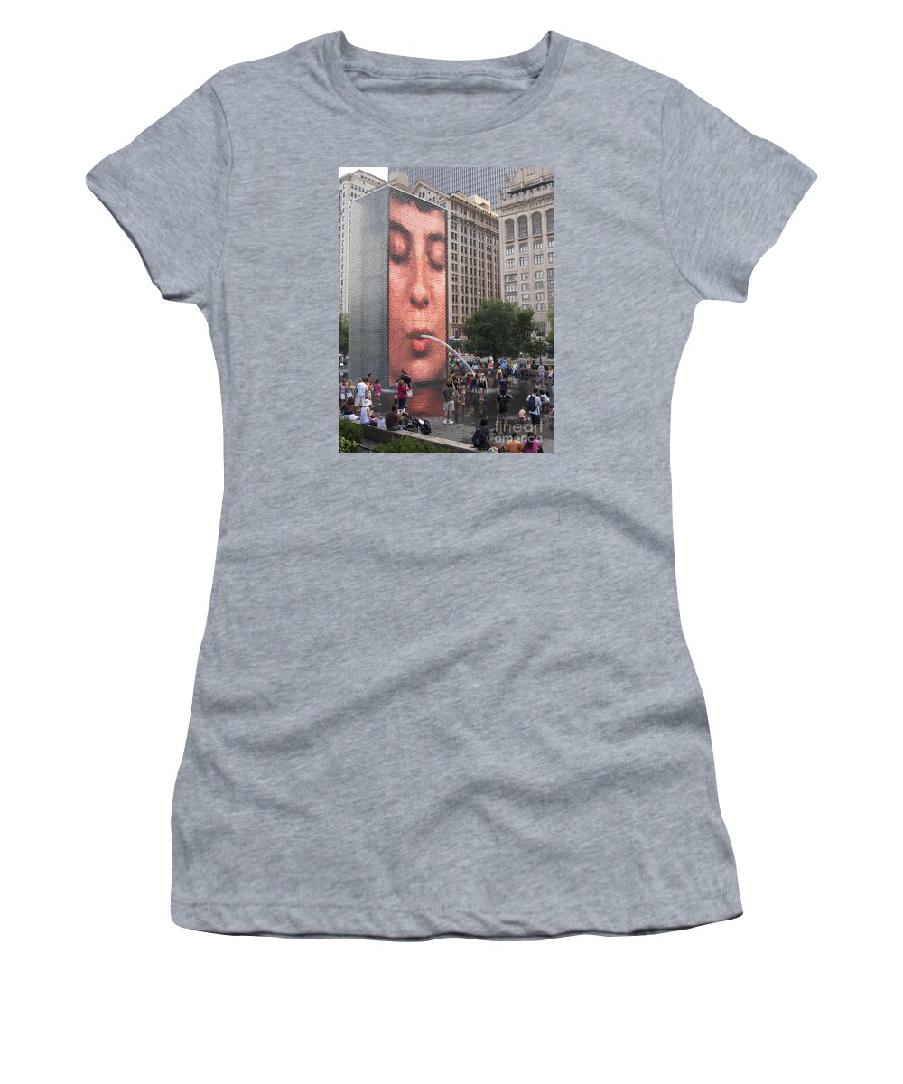 Cool Crowd Women's T-Shirt featuring the photograph Cool Crowd by Ann Horn
