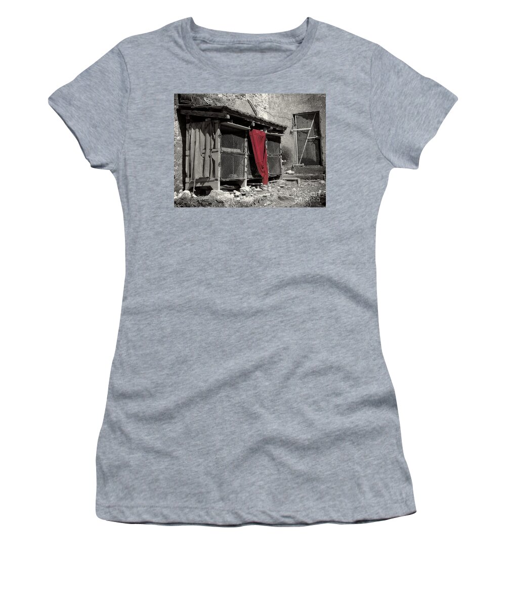 Abstract Women's T-Shirt featuring the photograph Cooped Up by Lauren Leigh Hunter Fine Art Photography