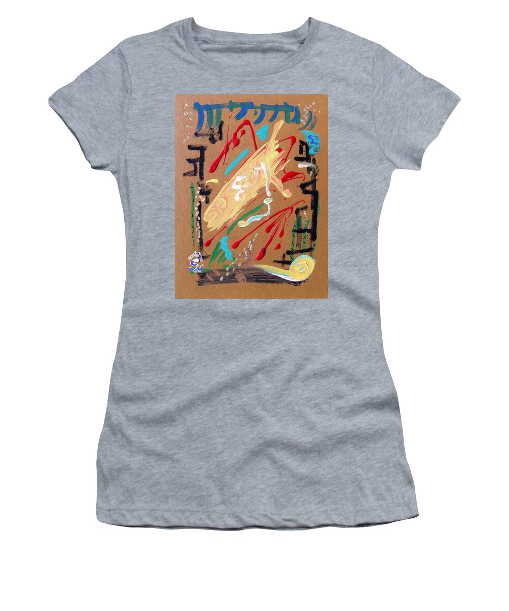 Abstract Women's T-Shirt featuring the painting Cosmopolitan by Mary Carol Williams
