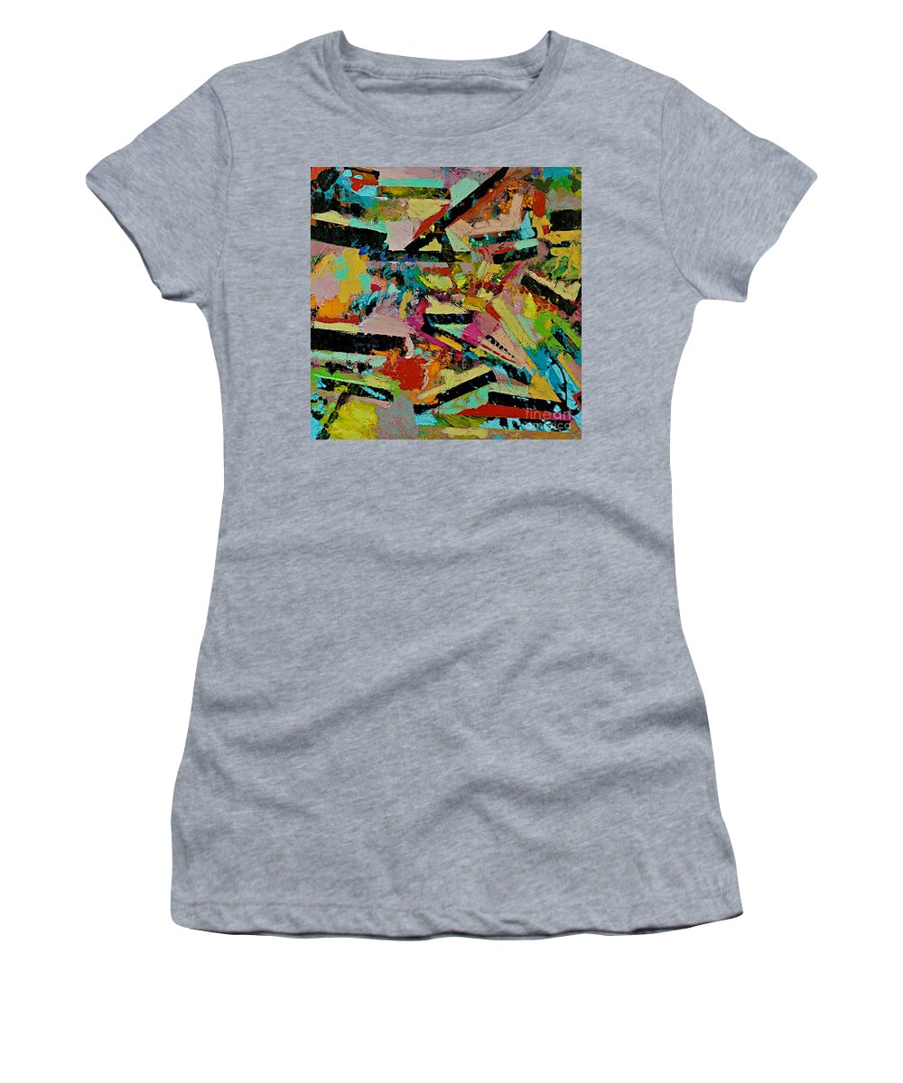 Landscape Women's T-Shirt featuring the painting Cotton Crystal by Allan P Friedlander