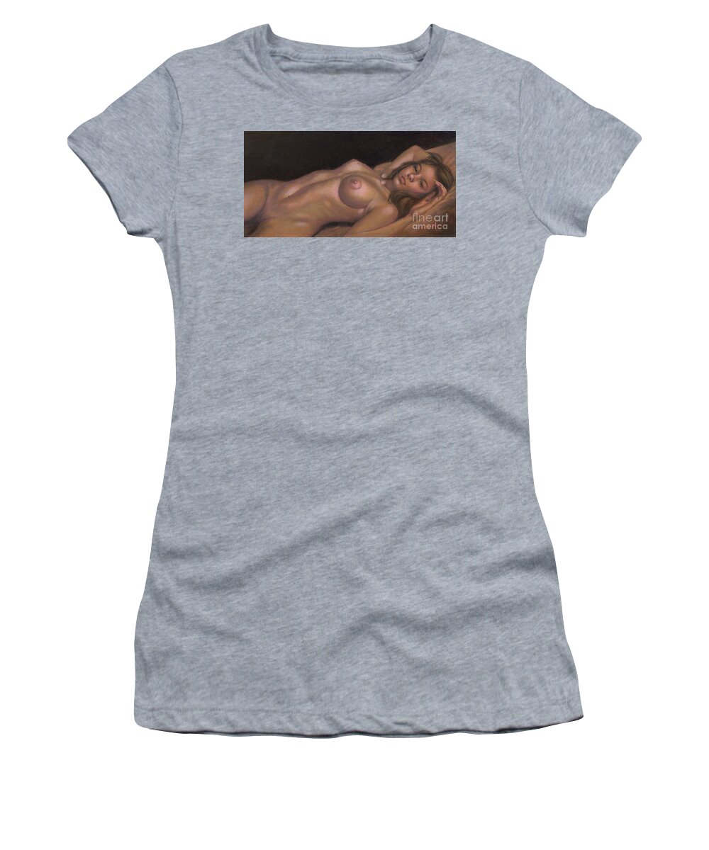 Paintings Women's T-Shirt featuring the painting Could be by John Silver