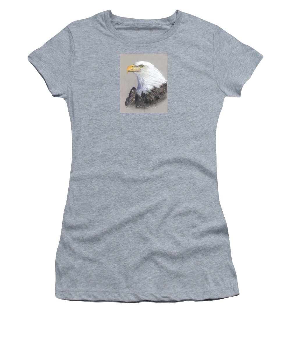 Eagle Women's T-Shirt featuring the painting Courage by Marlene Schwartz Massey