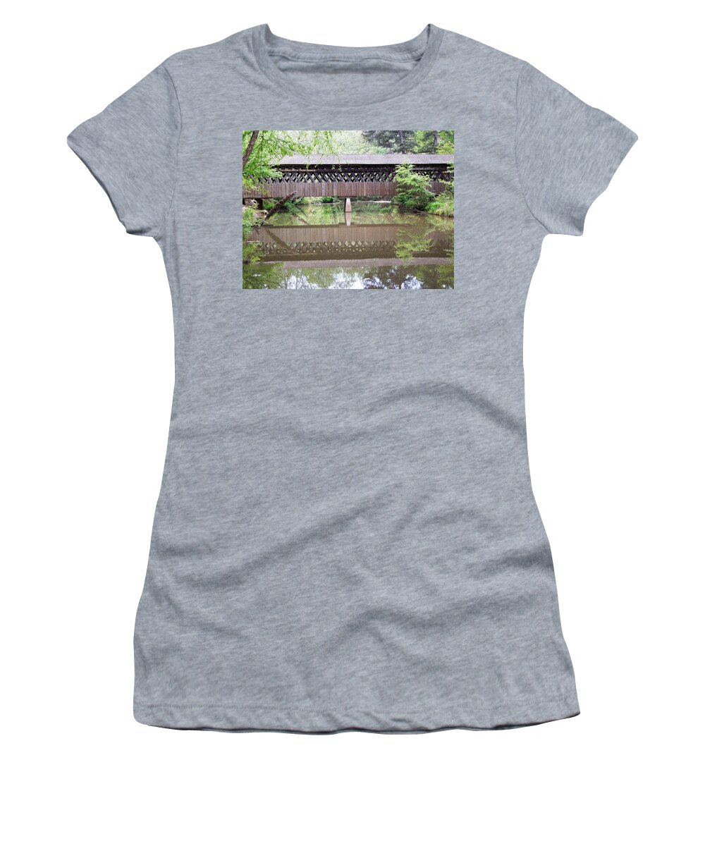 Bridge Women's T-Shirt featuring the photograph Covered Bridge by Pete Trenholm