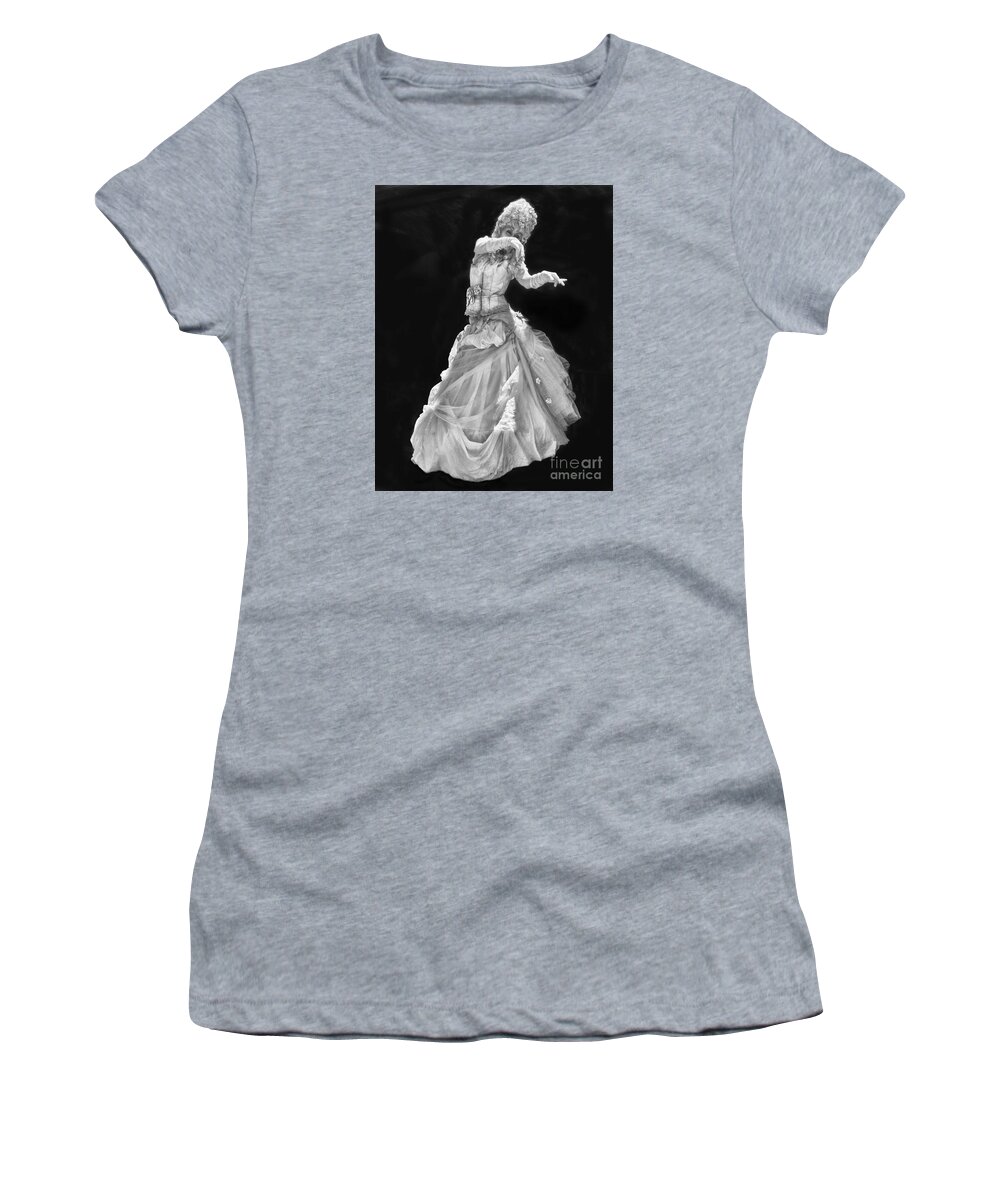 Lady Women's T-Shirt featuring the photograph Creepy Statue Lady By Diana Sainz by Diana Raquel Sainz