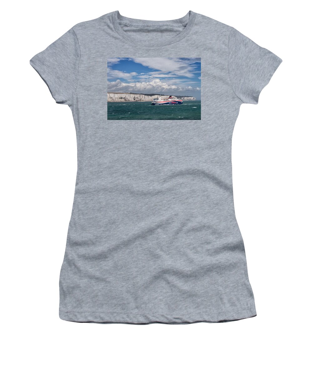 Europe Women's T-Shirt featuring the photograph Crossing the English Channel by Tim Stanley