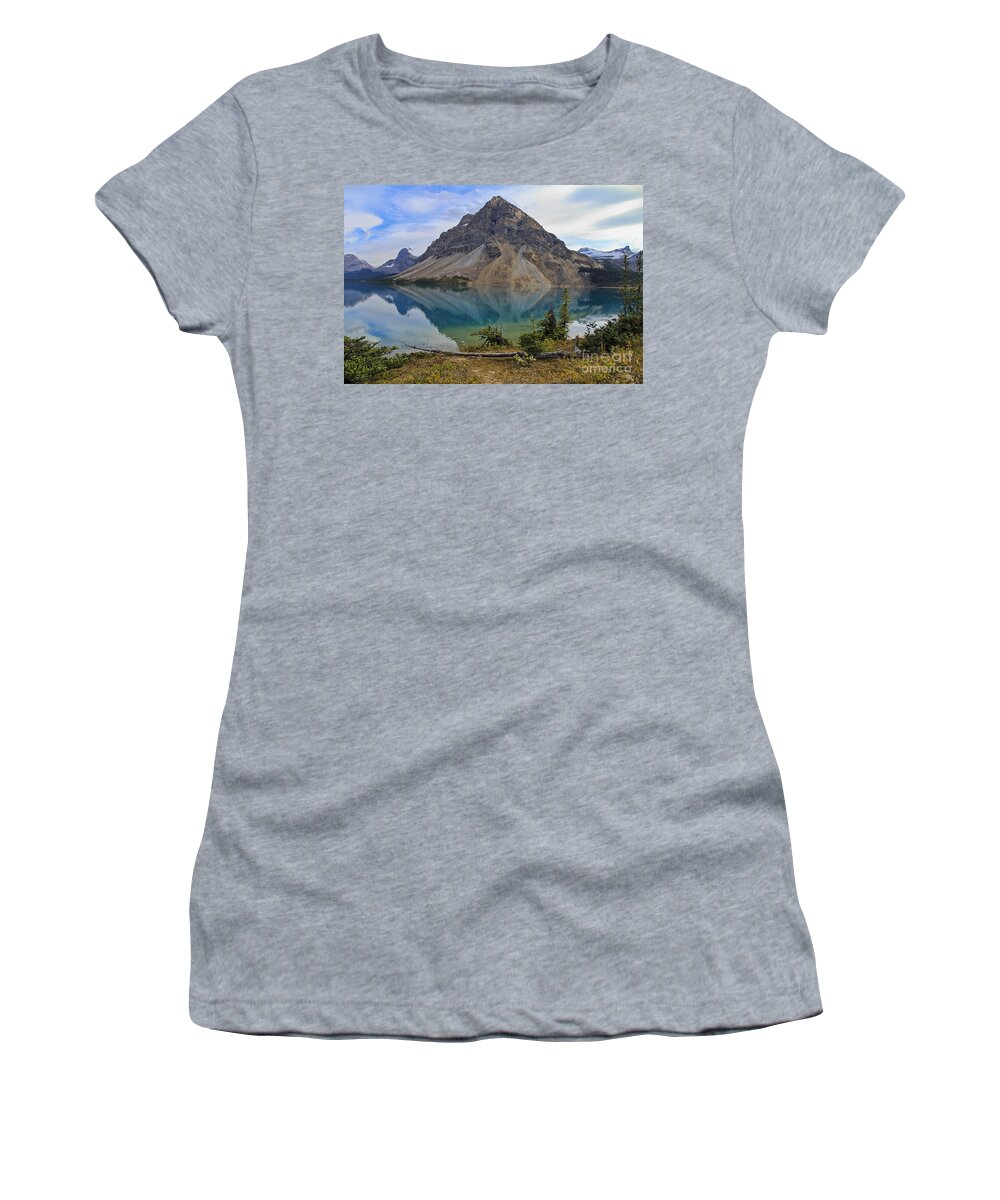 Crowfoot Mountain Women's T-Shirt featuring the photograph Crowfoot Mountain Banff NP by Teresa Zieba