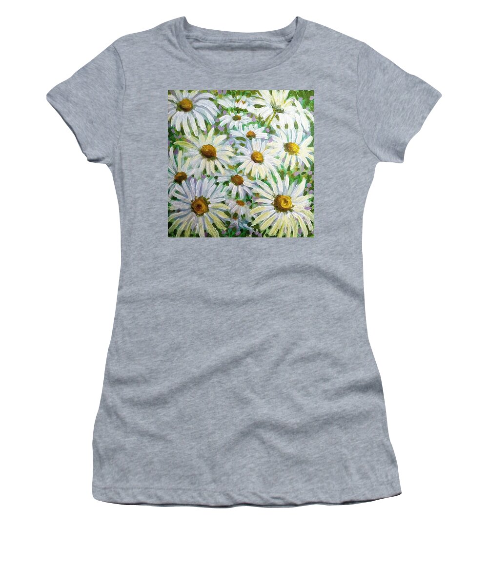 Daisy Women's T-Shirt featuring the painting Daisies by Jeanette Jarmon