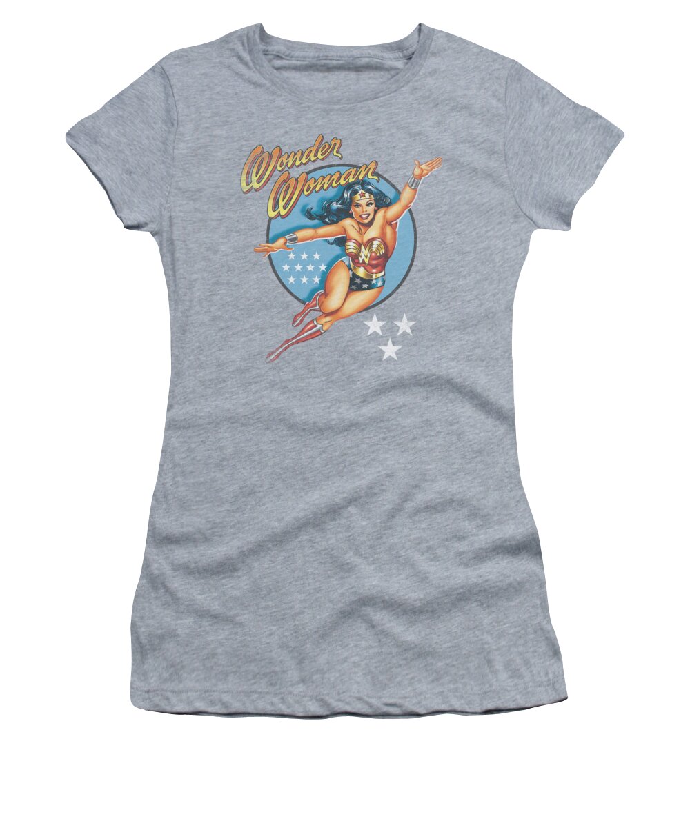  Women's T-Shirt featuring the digital art Dco - Wonder Woman Vintage by Brand A