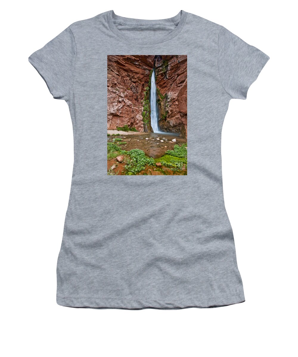 Deer Creek Falls Women's T-Shirt featuring the photograph Deer Creek Falls by William H. Mullins