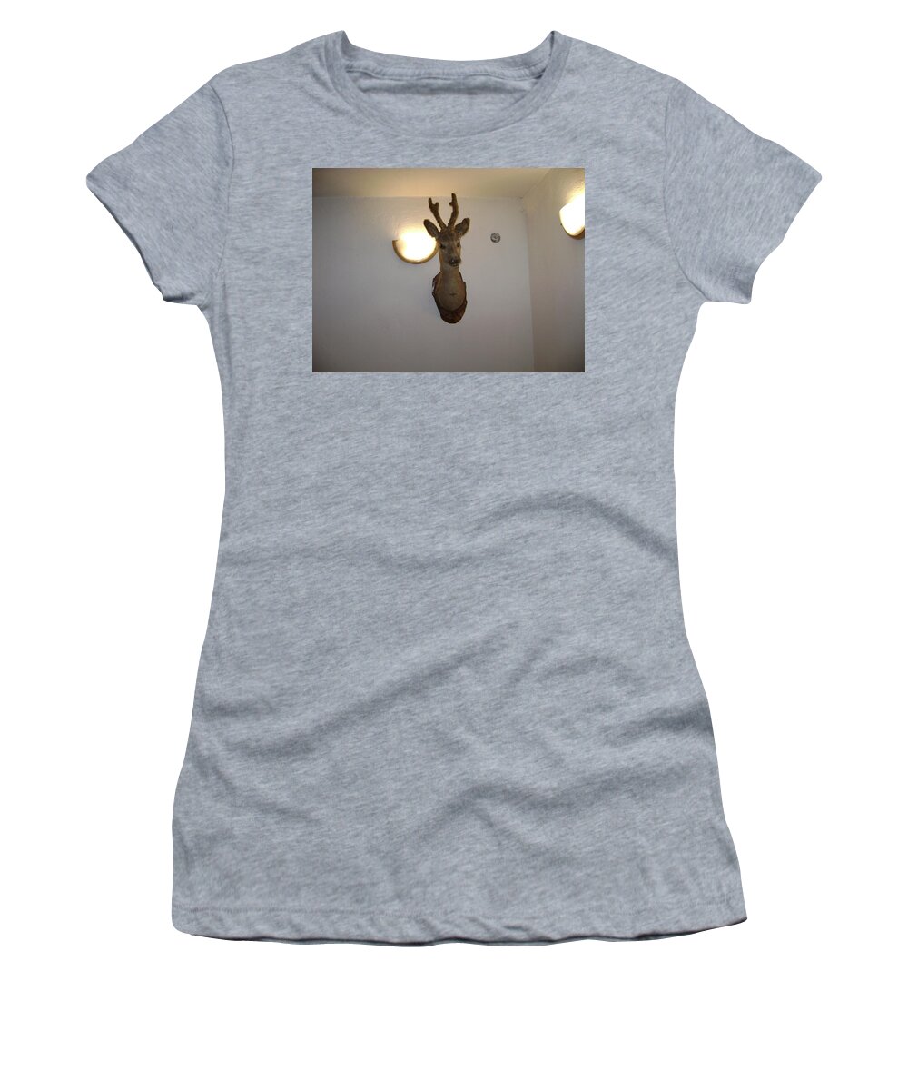 Deer Women's T-Shirt featuring the photograph Deer Head by Moshe Harboun