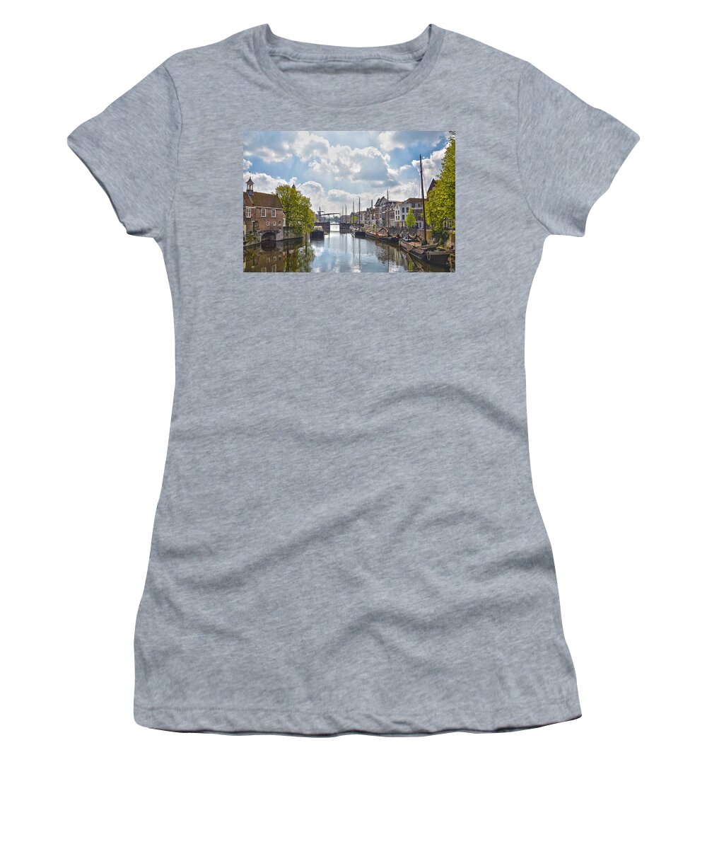Rotterdam Women's T-Shirt featuring the photograph Delfshaven Rotterdam by Frans Blok