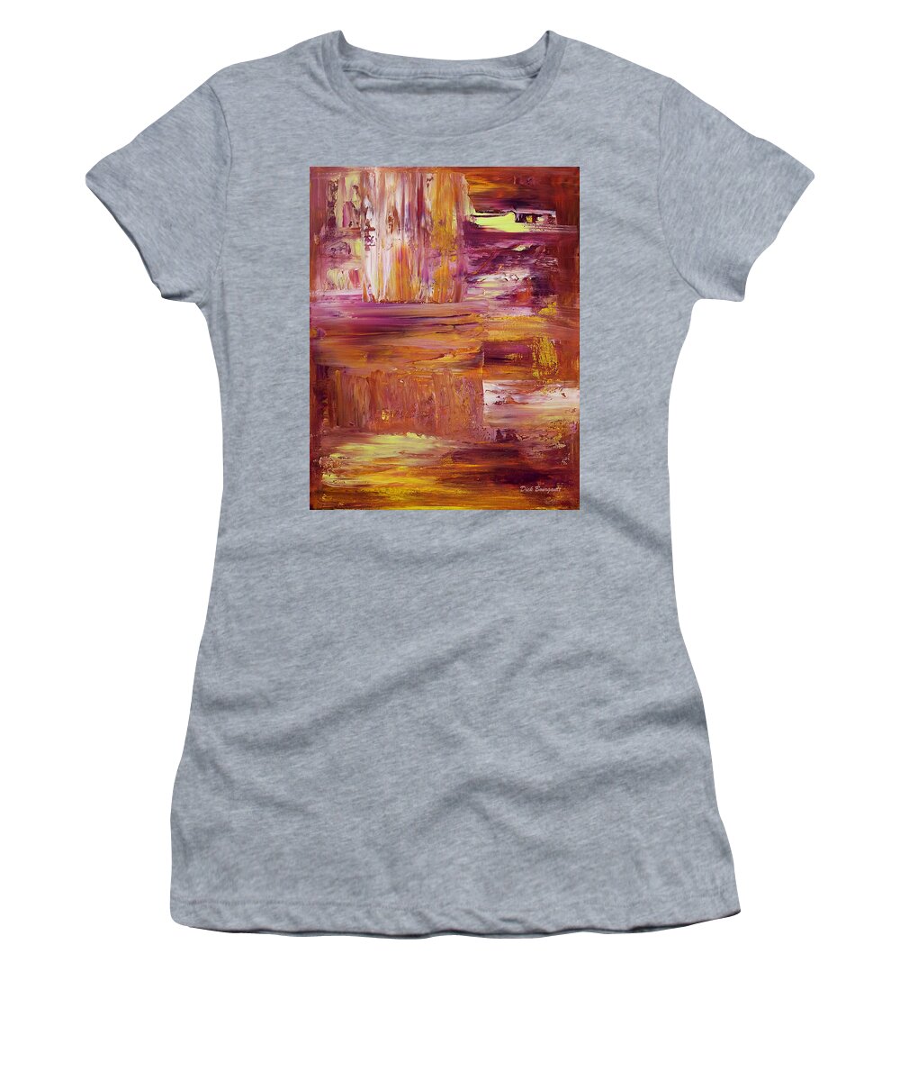 Abstract Women's T-Shirt featuring the painting Delight by Dick Bourgault