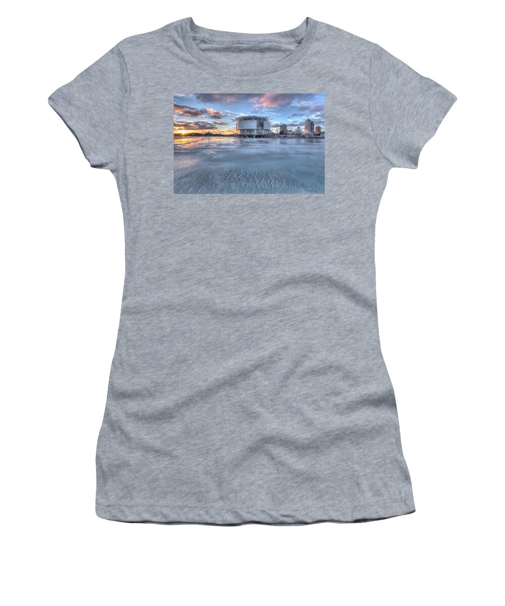 Discovery World Women's T-Shirt featuring the photograph Discovery World On Ice by Paul Schultz