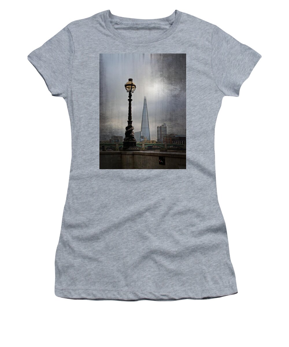 Dolphin Lamps Women's T-Shirt featuring the photograph Dolphin Lamp Posts London by Lynn Bolt