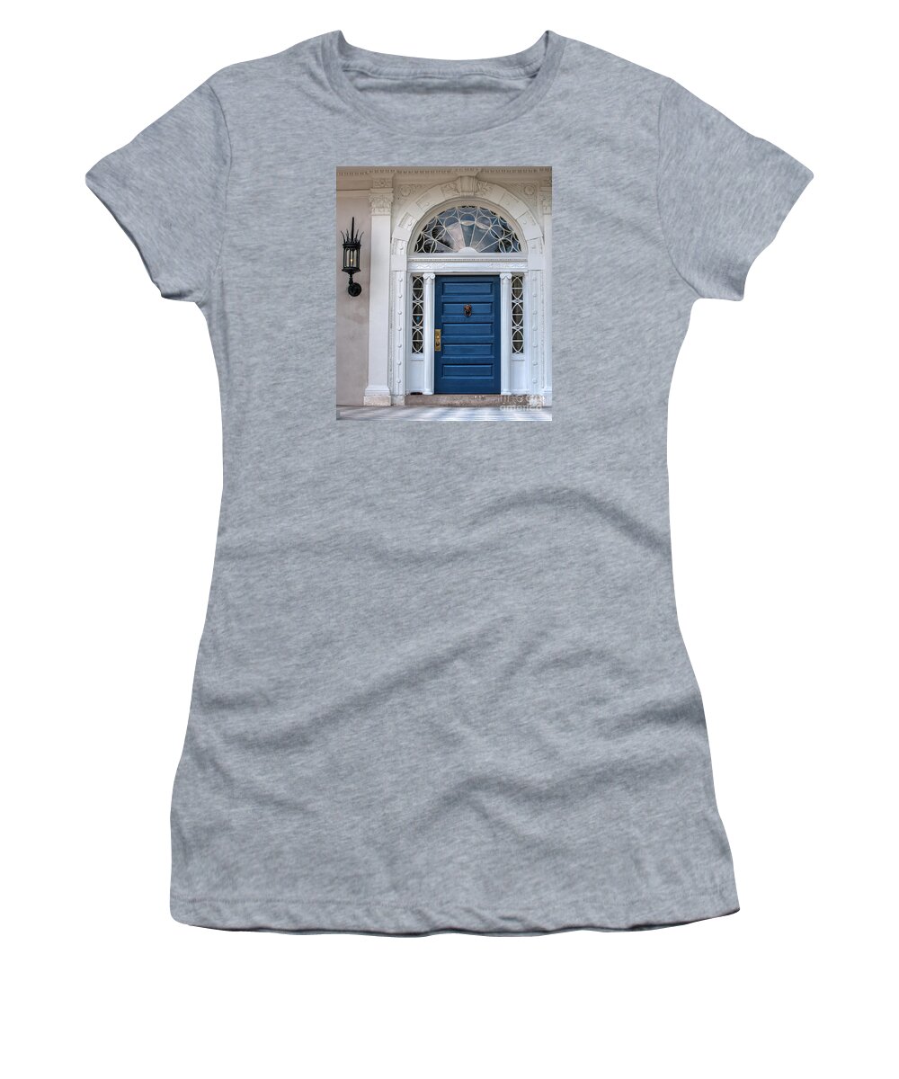 Door Women's T-Shirt featuring the photograph Historic Blue Door by Dale Powell