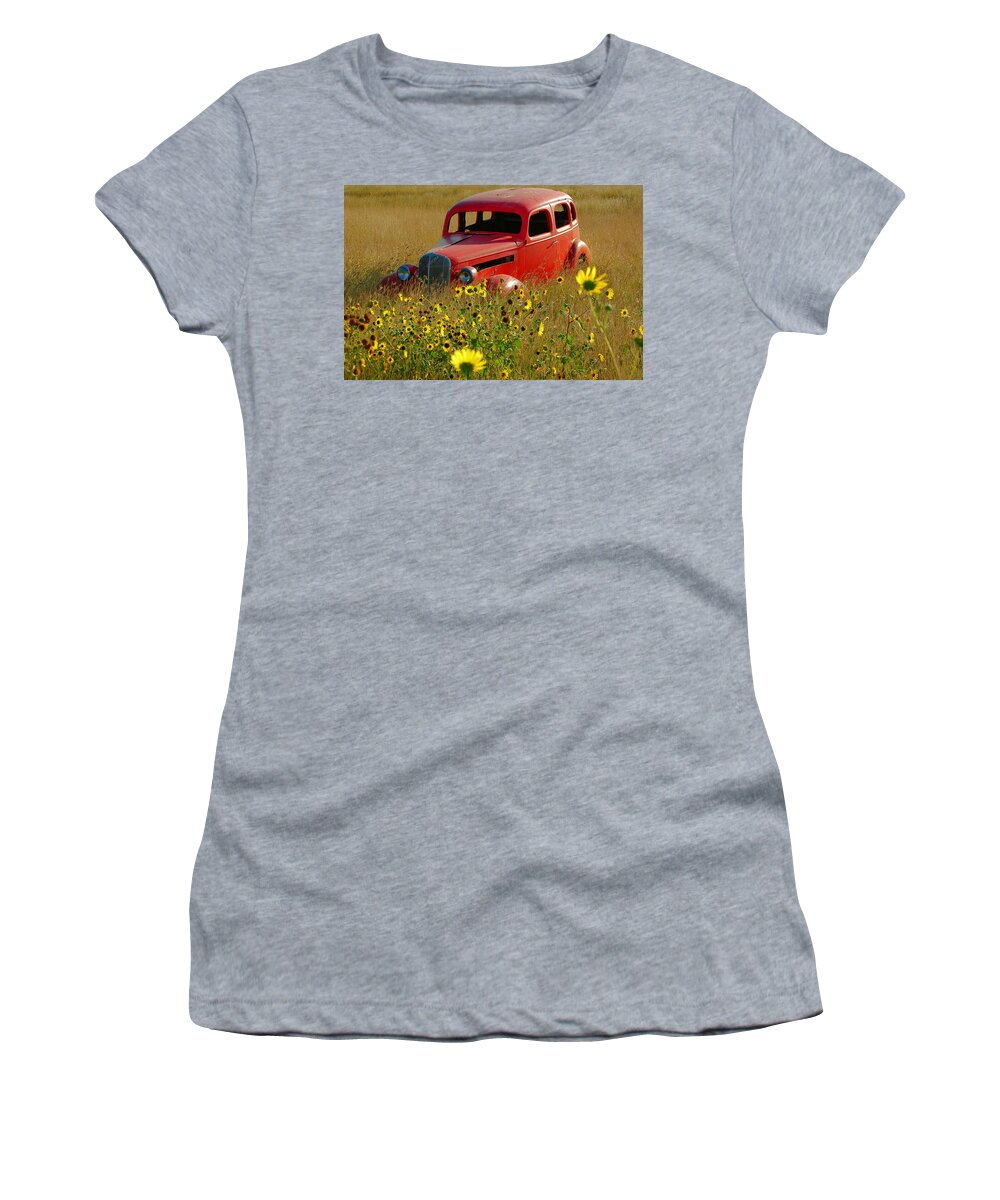 Car Women's T-Shirt featuring the photograph Dream left Behind by Leticia Latocki