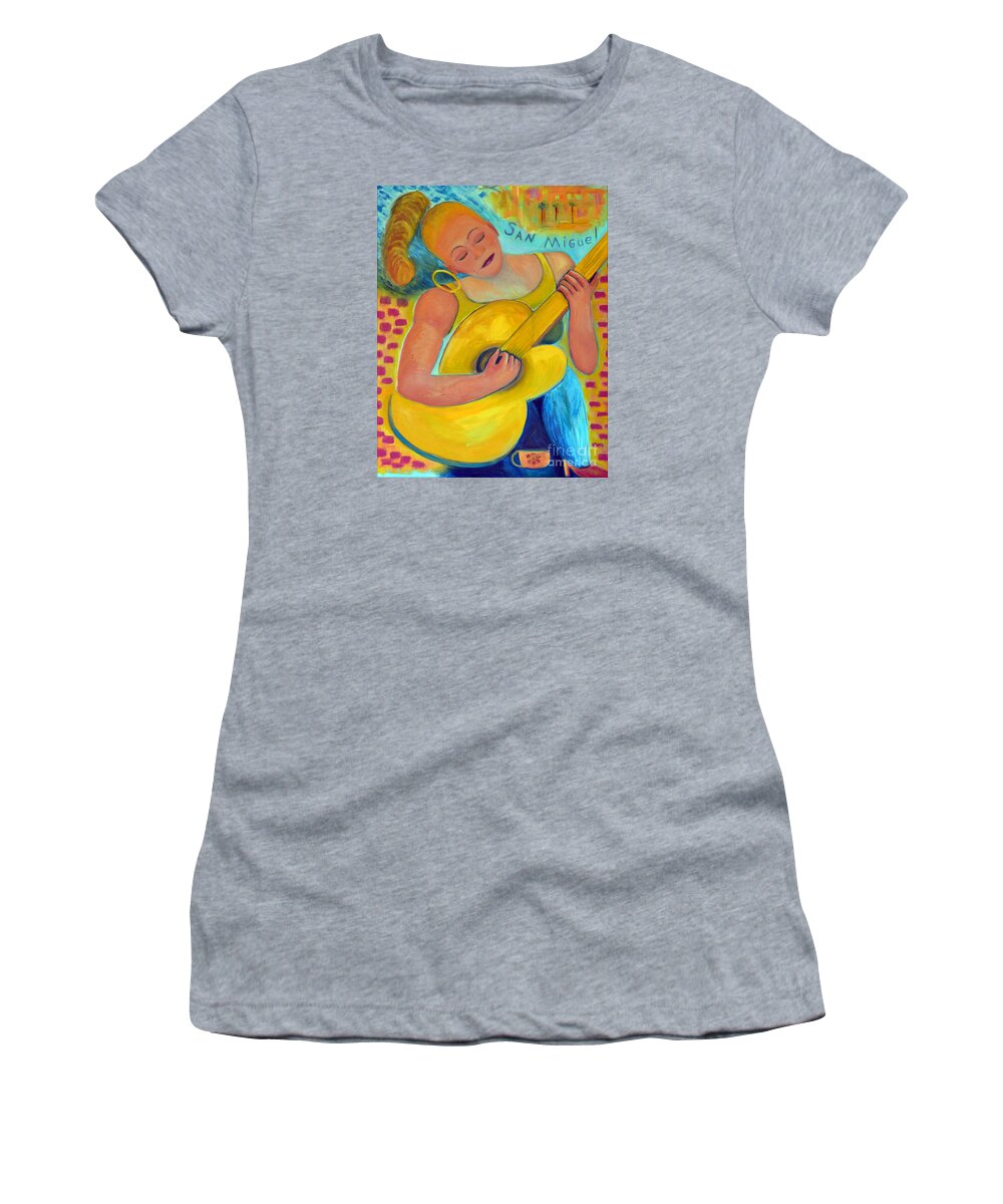 Oil Painting Women's T-Shirt featuring the painting Dreaming of San Miguel by Karen E. Francis by Karen Francis
