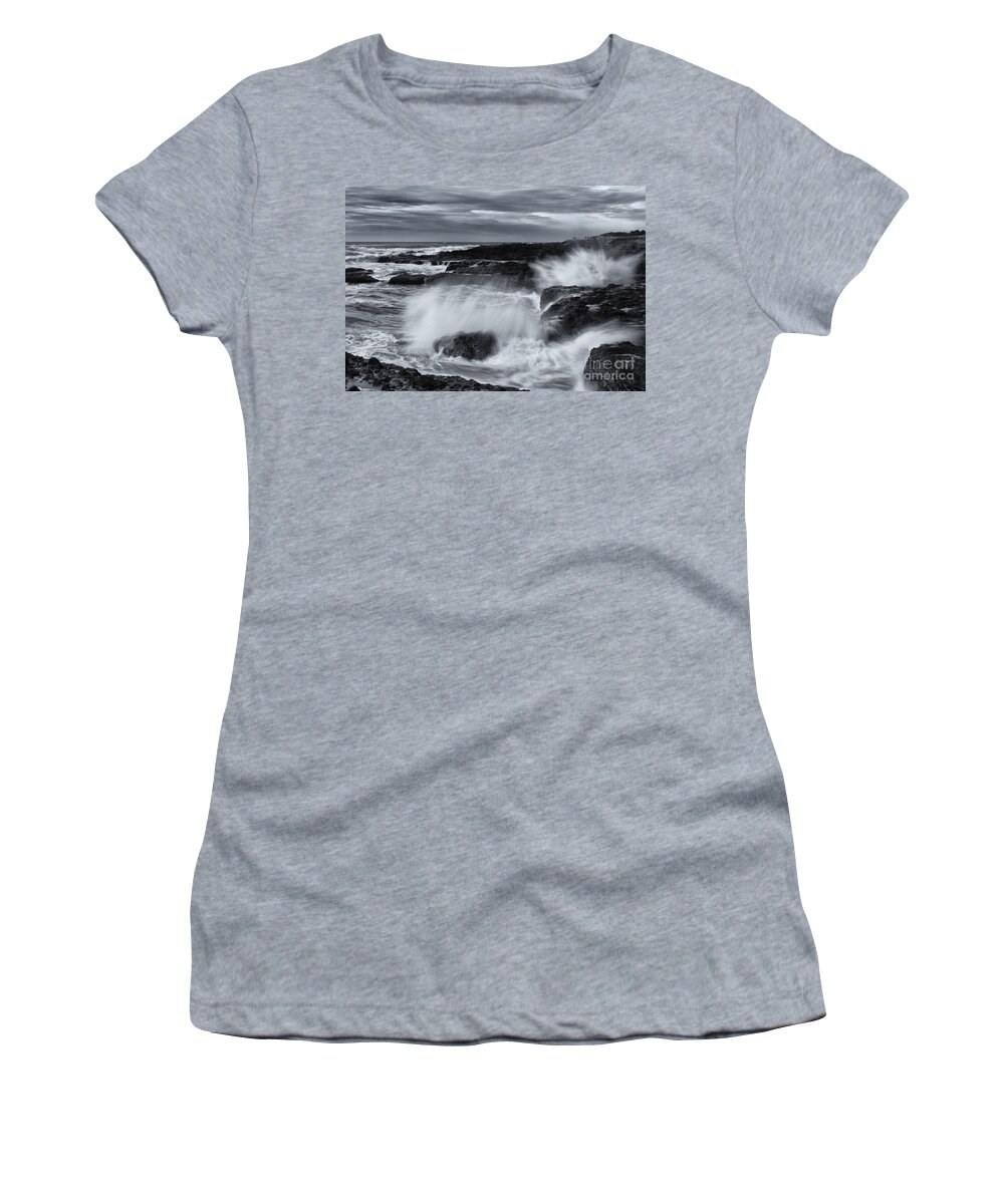 Salt Spray Women's T-Shirt featuring the photograph Driven by The Storm by Michael Dawson