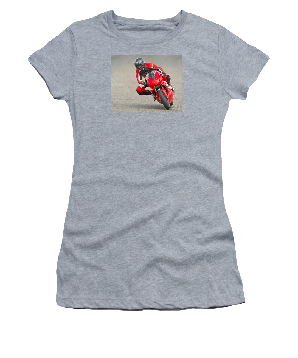 Red Women's T-Shirt featuring the photograph Ducati 900 Supersport by Jerry Fornarotto