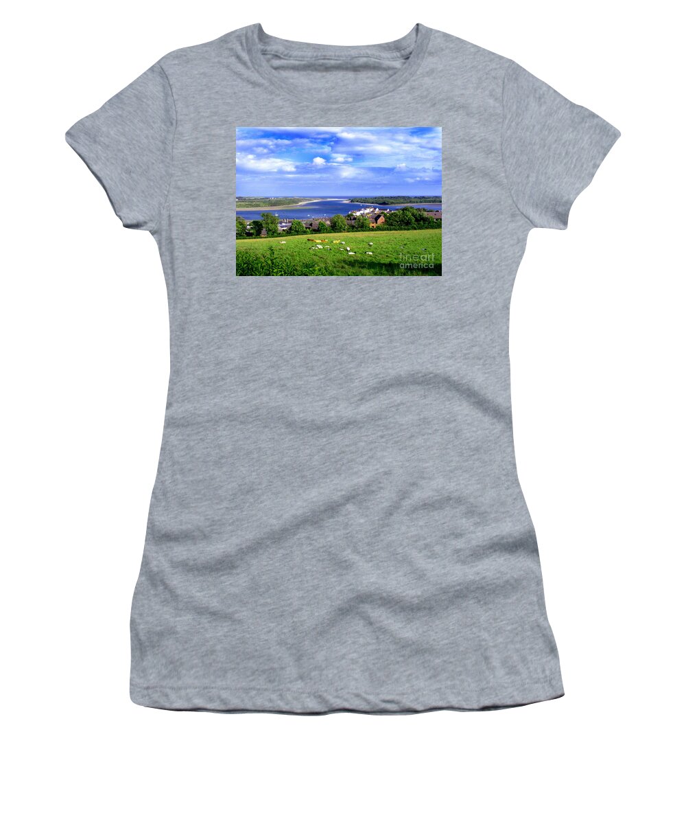 Ireland Women's T-Shirt featuring the photograph Dundrum Bay Irish coastal scene by Nina Ficur Feenan