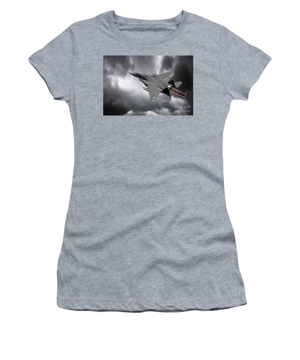F-15 Eagle Women's T-Shirt featuring the digital art Eagle Power by Airpower Art