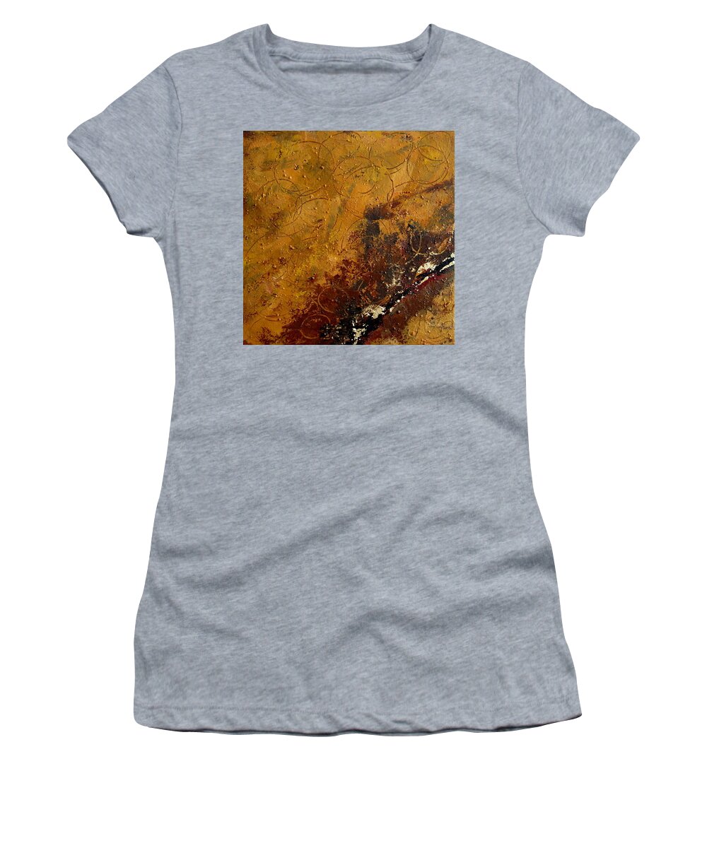 Earth Women's T-Shirt featuring the painting Earth Abstract Two by Lance Headlee