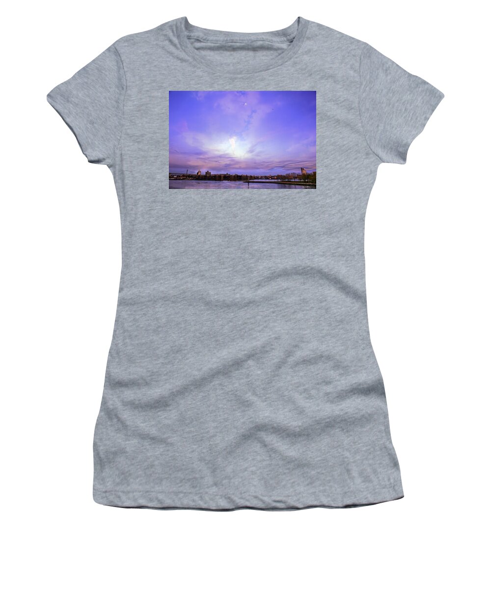 East River Women's T-Shirt featuring the photograph East River Vista 3 - NYC by Madeline Ellis